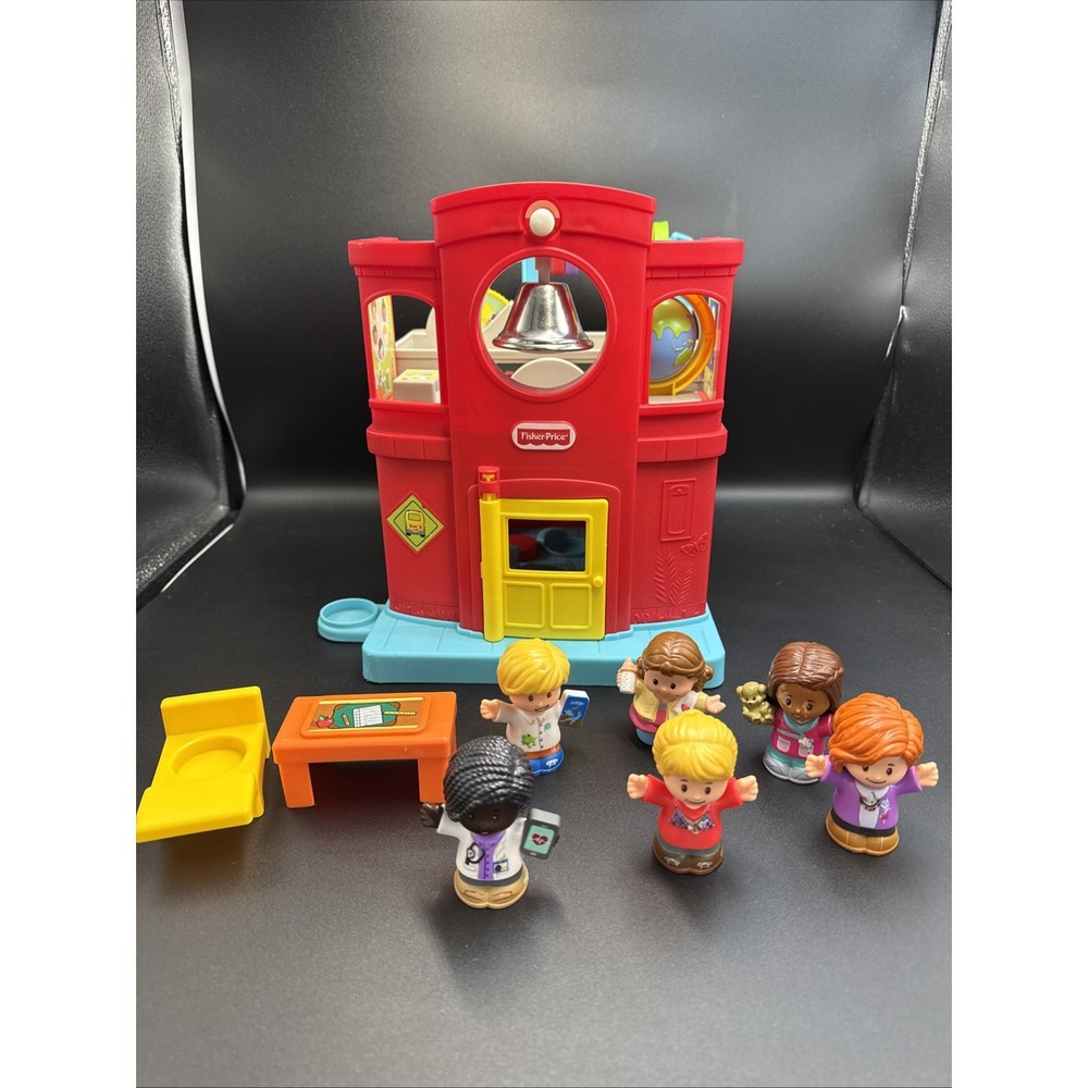 Fisher Price Schoolhouse Little People Friendly School Playset W/6 Little People